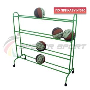 Купить Тележка для мячей мобильная 4 уровня ХИ-МТ14 в Ковылкине 